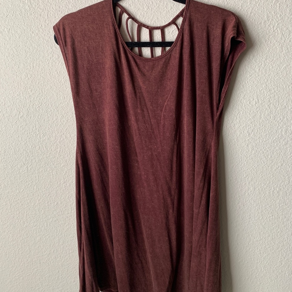 Maroon dress with back detail